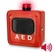 Outdoor Red AED Cabinet with Audible Alarm and Strobe Light