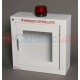 AED Wall Cabinet Surface Mount with Alarm & Strobe w/ AED Signs