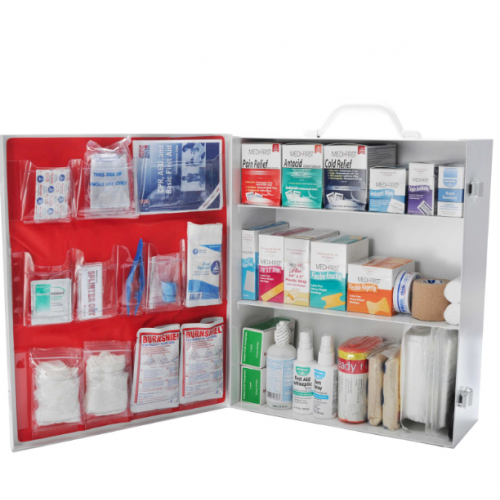 OSHA First Aid Kit 3 Shelf With Meds - Labeled