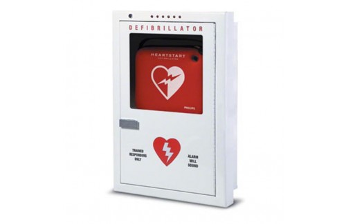 Semi-Recessed Philips HeartStart AED Cabinet | Cardiac Life