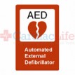 AED Sign Vinyl Decal 10" x 14 "