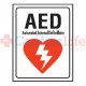 AED Location Sign 7" x 10" 