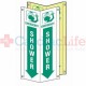 Glow-in-the-Dark  Emergency Shower Location 3D Tent Sign- 4"x18"
