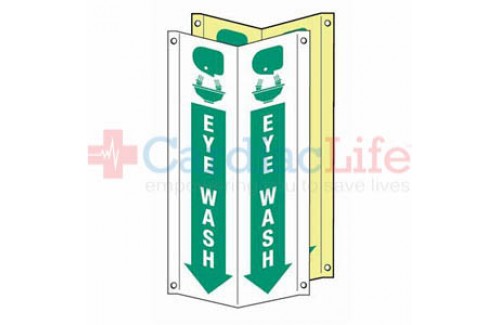 Eye Wash Location 3D Tent Sign-4"x18" 