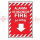 Aluminum Fire Alarm Sign 9" x 12" - Bilingual 
