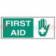 First Aid Vinyl Location Sign- 7"x17"  