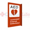 AED Sign Projecting Aluminum 10" x 14"