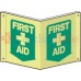 Glow-in-the-Dark Compact First Aid Tent Sign-7"x10"