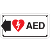 Direction AED and Arrow Sign