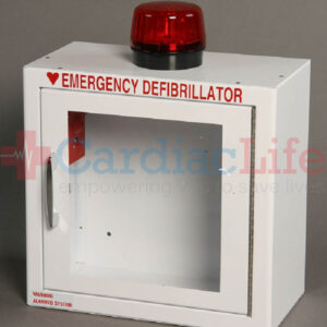 Compact Size Alarmed with Strobe AED Wall Cabinet Surface Mount w/ AED Signs
