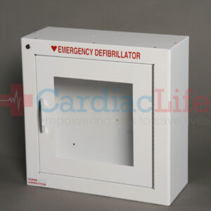 Alarmed AED Wall Cabinet Surface Mount w/ AED Signs