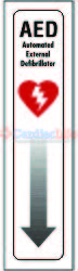 AED Location Sign 4" x 18"