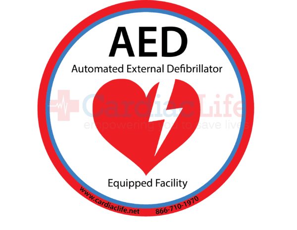 AED Equipped Facility Window/AED Wall Cabinet Decal - 4