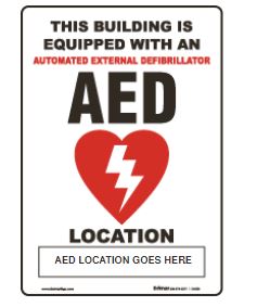 AED Stand Out Sign  - 8.5" x 13"